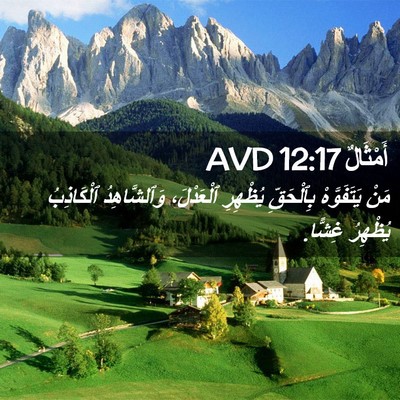 Picture 02 - أَمْثَالٌ 12:17 AVD - مَنْ يَتَفَوَّهْ - Bible Verse Picture