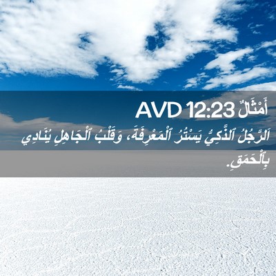 Picture 02 - أَمْثَالٌ 12:23 AVD - اَلرَّجُلُ ٱلذَّكِيُّ - Bible Verse Picture
