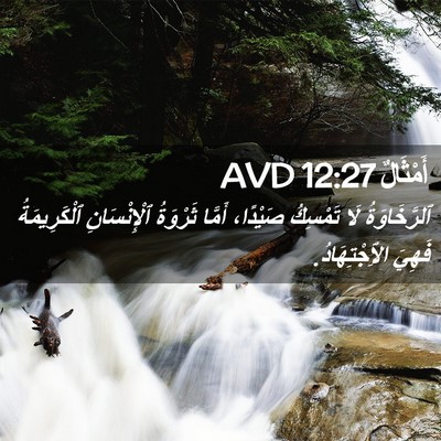 Picture 02 - أَمْثَالٌ 12:27 AVD - ٱلرَّخَاوَةُ لَا تَمْسِكُ - Bible Verse Picture
