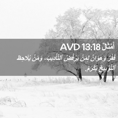 Picture 02 - أَمْثَالٌ 13:18 AVD - فَقْرٌ وَهَوَانٌ لِمَنْ - Bible Verse Picture