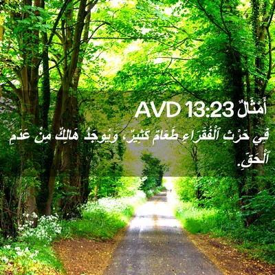 Picture 02 - أَمْثَالٌ 13:23 AVD - فِي حَرْثِ ٱلْفُقَرَاءِ - Bible Verse Picture