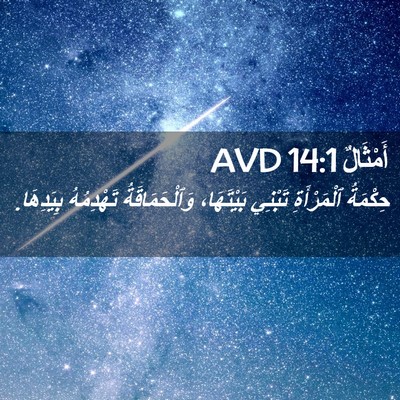 Picture 02 - أَمْثَالٌ 14:1 AVD - حِكْمَةُ ٱلْمَرْأَةِ - Bible Verse Picture