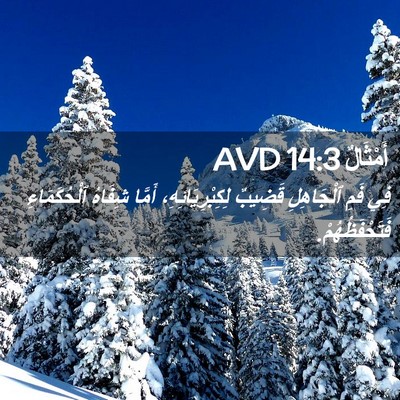 Picture 02 - أَمْثَالٌ 14:3 AVD - فِي فَمِ ٱلْجَاهِلِ - Bible Verse Picture