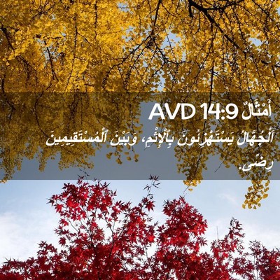 Picture 02 - أَمْثَالٌ 14:9 AVD - اَلْجُهَّالُ - Bible Verse Picture