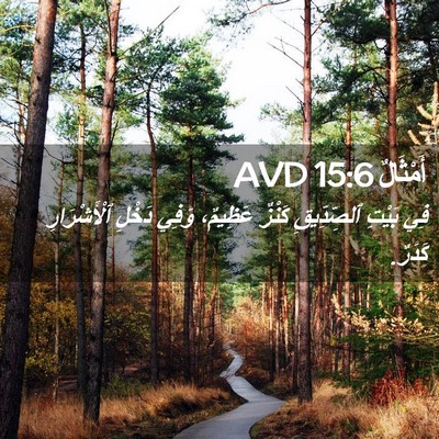 Picture 02 - أَمْثَالٌ 15:6 AVD - فِي بَيْتِ ٱلصِّدِّيقِ - Bible Verse Picture
