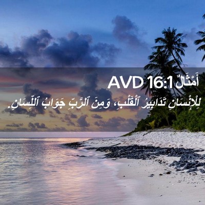 Picture 02 - أَمْثَالٌ 16:1 AVD - لِلْإِنْسَانِ تَدَابِيرُ - Bible Verse Picture