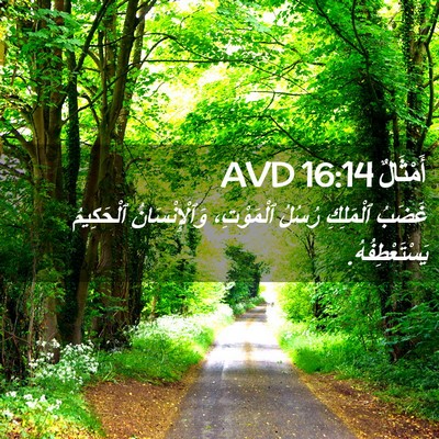 Picture 02 - أَمْثَالٌ 16:14 AVD - غَضَبُ ٱلْمَلِكِ رُسُلُ - Bible Verse Picture