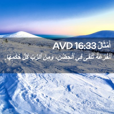 Picture 02 - أَمْثَالٌ 16:33 AVD - ٱلْقُرْعَةُ تُلْقَى فِي - Bible Verse Picture