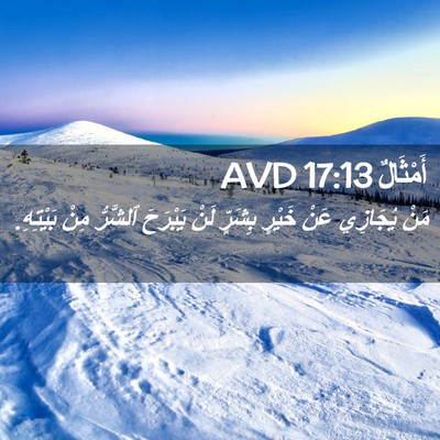 Picture 02 - أَمْثَالٌ 17:13 AVD - مَنْ يُجَازِي عَنْ خَيْرٍ - Bible Verse Picture