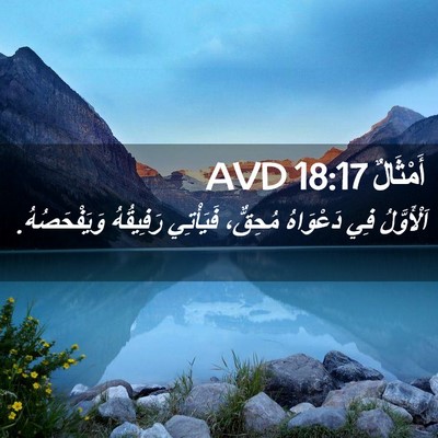 Picture 02 - أَمْثَالٌ 18:17 AVD - اَلْأَوَّلُ فِي دَعْوَاهُ - Bible Verse Picture