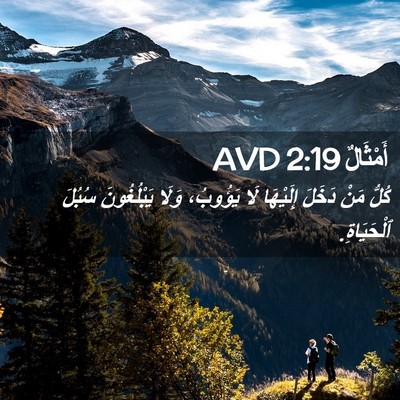 Picture 02 - أَمْثَالٌ 2:19 AVD - كُلُّ مَنْ دَخَلَ - Bible Verse Picture