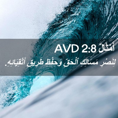 Picture 02 - أَمْثَالٌ 2:8 AVD - لِنَصْرِ مَسَالِكِ - Bible Verse Picture
