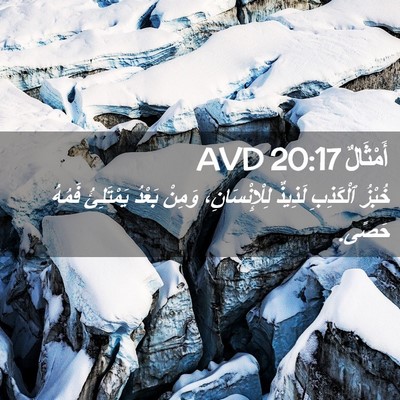 Picture 02 - أَمْثَالٌ 20:17 AVD - خُبْزُ ٱلْكَذِبِ لَذِيذٌ - Bible Verse Picture