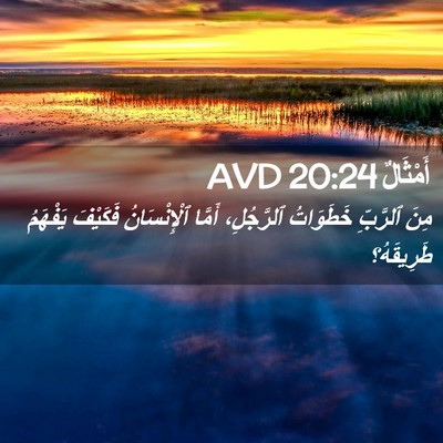 Picture 02 - أَمْثَالٌ 20:24 AVD - مِنَ ٱلرَّبِّ خَطَوَاتُ - Bible Verse Picture
