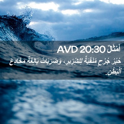 Picture 02 - أَمْثَالٌ 20:30 AVD - حُبُرُ جُرْحٍ مُنَقِّيَةٌ - Bible Verse Picture