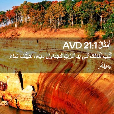 Picture 02 - أَمْثَالٌ 21:1 AVD - قَلْبُ ٱلْمَلِكِ فِي يَدِ - Bible Verse Picture
