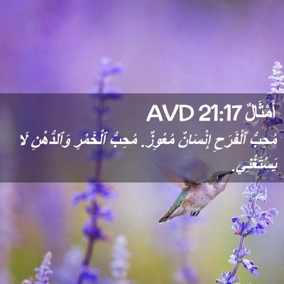 Picture 02 - أَمْثَالٌ 21:17 AVD - مُحِبُّ ٱلْفَرَحِ - Bible Verse Picture