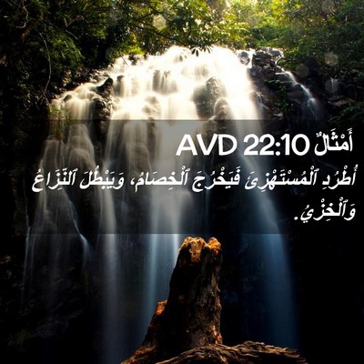 Picture 02 - أَمْثَالٌ 22:10 AVD - أُطْرُدِ ٱلْمُسْتَهْزِئَ - Bible Verse Picture