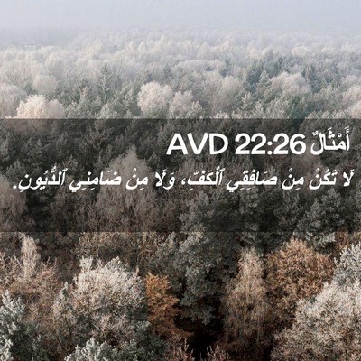 Picture 02 - أَمْثَالٌ 22:26 AVD - لَا تَكُنْ مِنْ صَافِقِي - Bible Verse Picture