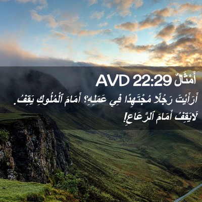 Picture 02 - أَمْثَالٌ 22:29 AVD - أَرَأَيْتَ رَجُلًا - Bible Verse Picture