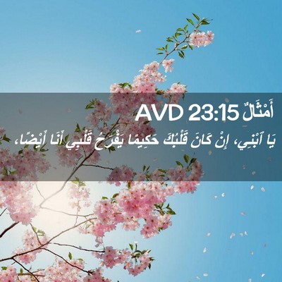 Picture 02 - أَمْثَالٌ 23:15 AVD - يَا ٱبْنِي، إِنْ كَانَ - Bible Verse Picture