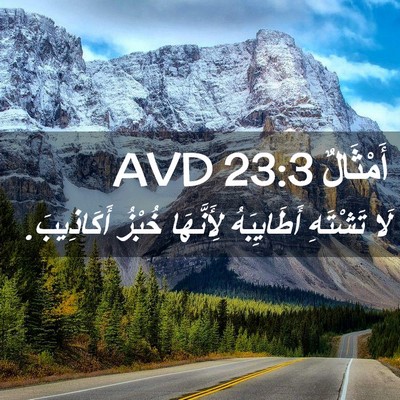 Picture 02 - أَمْثَالٌ 23:3 AVD - لَا تَشْتَهِ أَطَايِبَهُ - Bible Verse Picture