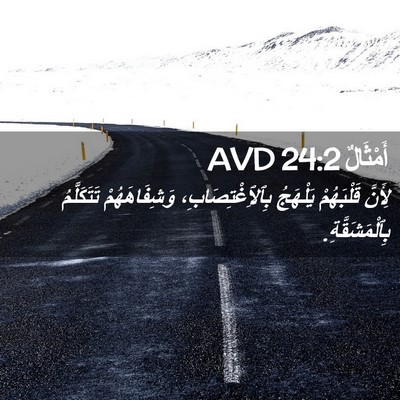 Picture 02 - أَمْثَالٌ 24:2 AVD - لِأَنَّ قَلْبَهُمْ - Bible Verse Picture