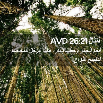 Picture 02 - أَمْثَالٌ 26:21 AVD - فَحْمٌ لِلْجَمْرِ - Bible Verse Picture