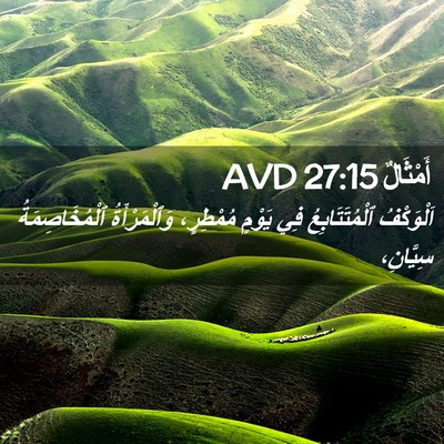 Picture 02 - أَمْثَالٌ 27:15 AVD - اَلْوَكْفُ ٱلْمُتَتَابِعُ - Bible Verse Picture