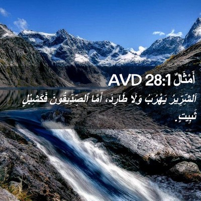 Picture 02 - أَمْثَالٌ 28:1 AVD - اَلشِّرِّيرُ يَهْرُبُ - Bible Verse Picture