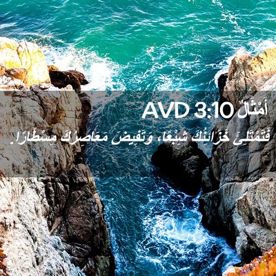 Picture 02 - أَمْثَالٌ 3:10 AVD - فَتَمْتَلِئَ خَزَائِنُكَ - Bible Verse Picture