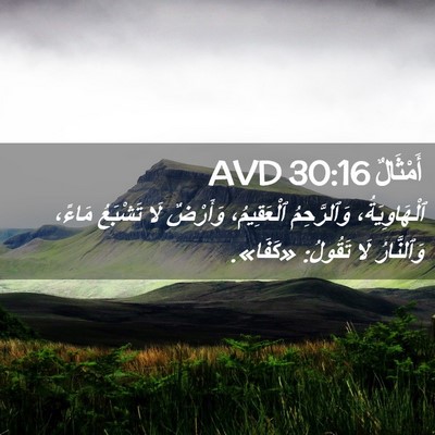 Picture 02 - أَمْثَالٌ 30:16 AVD - ٱلْهَاوِيَةُ، وَٱلرَّحِمُ - Bible Verse Picture
