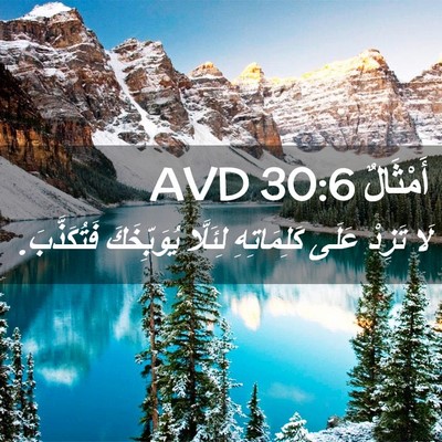 Picture 02 - أَمْثَالٌ 30:6 AVD - لَا تَزِدْ عَلَى - Bible Verse Picture
