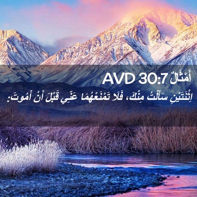 Picture 02 - أَمْثَالٌ 30:7 AVD - اِثْنَتَيْنِ سَأَلْتُ - Bible Verse Picture