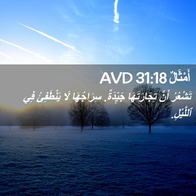 Picture 02 - أَمْثَالٌ 31:18 AVD - تَشْعُرُ أَنَّ - Bible Verse Picture