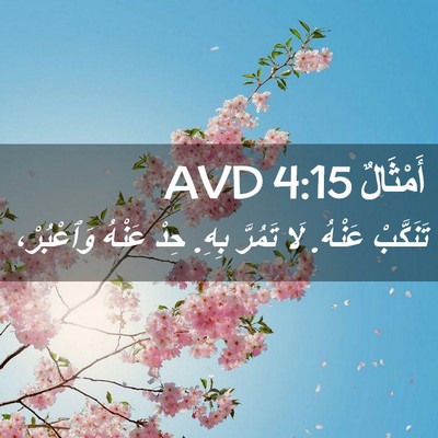 Picture 02 - أَمْثَالٌ 4:15 AVD - تَنَكَّبْ عَنْهُ. لَا - Bible Verse Picture