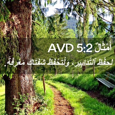 Picture 02 - أَمْثَالٌ 5:2 AVD - لِحِفْظِ ٱلتَّدَابِيرِ، - Bible Verse Picture