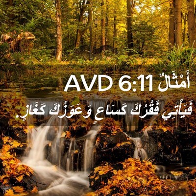 Picture 02 - أَمْثَالٌ 6:11 AVD - فَيَأْتِي فَقْرُكَ - Bible Verse Picture