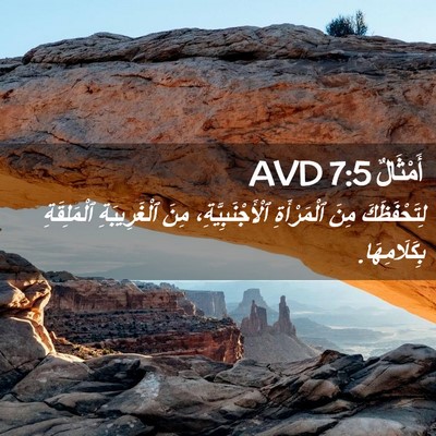 Picture 02 - أَمْثَالٌ 7:5 AVD - لِتَحْفَظَكَ مِنَ - Bible Verse Picture