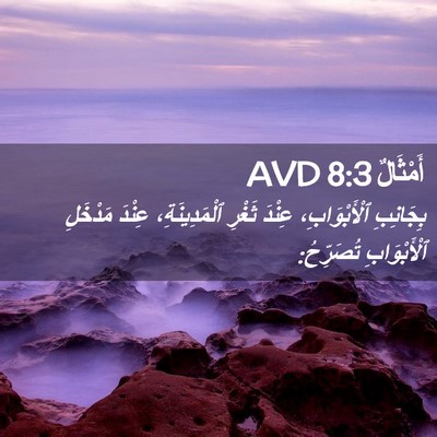 Picture 02 - أَمْثَالٌ 8:3 AVD - بِجَانِبِ ٱلْأَبْوَابِ، - Bible Verse Picture