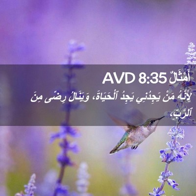 Picture 02 - أَمْثَالٌ 8:35 AVD - لِأَنَّهُ مَنْ يَجِدُنِي - Bible Verse Picture