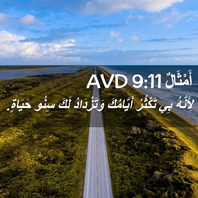 Picture 02 - أَمْثَالٌ 9:11 AVD - لِأَنَّهُ بِي تَكْثُرُ - Bible Verse Picture