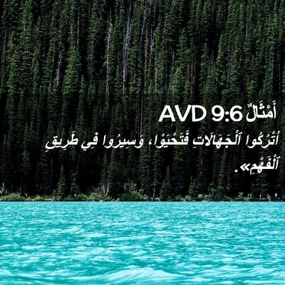 Picture 02 - أَمْثَالٌ 9:6 AVD - اُتْرُكُوا ٱلْجَهَالَاتِ - Bible Verse Picture