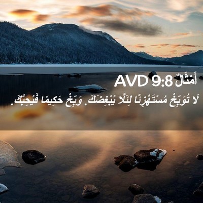Picture 02 - أَمْثَالٌ 9:8 AVD - لَا تُوَبِّخْ - Bible Verse Picture