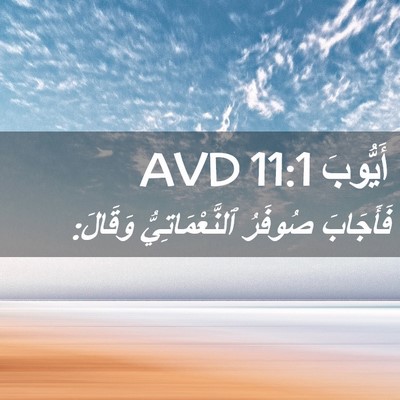 Picture 02 - أَيُّوبَ 11:1 AVD - فَأَجَابَ صُوفَرُ - Bible Verse Picture