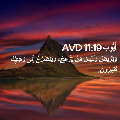 Picture 02 - أَيُّوبَ 11:19 AVD - وَتَرْبِضُ وَلَيْسَ مَنْ - Bible Verse Picture
