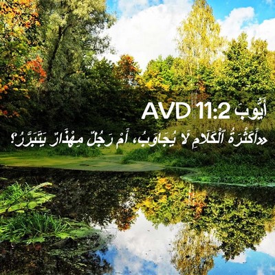 Picture 02 - أَيُّوبَ 11:2 AVD - «أَكَثْرَةُ ٱلْكَلَامِ - Bible Verse Picture