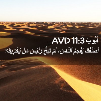 Picture 02 - أَيُّوبَ 11:3 AVD - أَصَلَفُكَ يُفْحِمُ - Bible Verse Picture