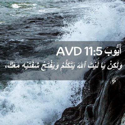 Picture 02 - أَيُّوبَ 11:5 AVD - وَلَكِنْ يَا لَيْتَ ٱللهَ - Bible Verse Picture