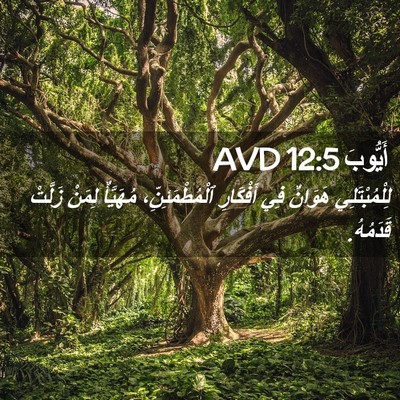 Picture 02 - أَيُّوبَ 12:5 AVD - لِلْمُبْتَلِي هَوَانٌ فِي - Bible Verse Picture